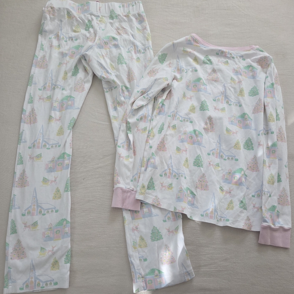 The Beaufort Bonnet Company Pajamas Pastel House Church Christmas XS 100% Cotton - Picture 8 of 9